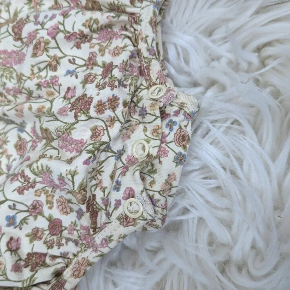 Wheat Floral Vilja Baby Jumpsuit